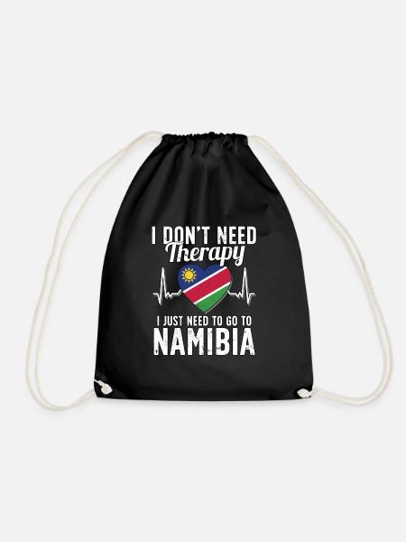 Namibia flag I Namibian Souvenirs - Turnbeutel - Schwarz