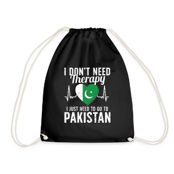Pakistan flag I Pakistani Souvenirs - Drawstring Bag - black - Front