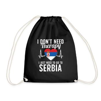 Serbia flag I Serbian Souvenirs - Turnbeutel - Schwarz - Vorne
