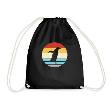 Pinguin Südpol Penguin - Turnbeutel - Schwarz - Vorne