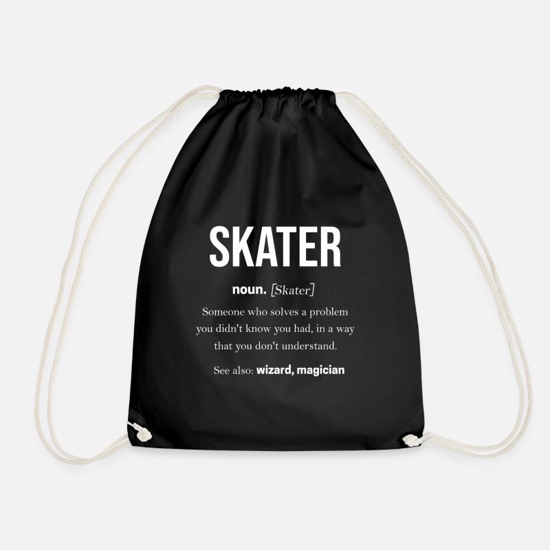 Skateboard - Turnbeutel - Schwarz