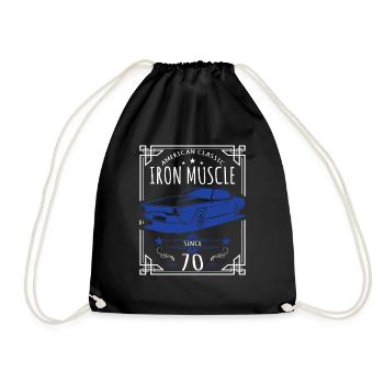Classic Iron Muscle Vintage Car Design - Turnbeutel - Schwarz - Vorne