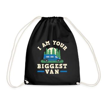 Motorhome RV Camping Camper I Am - Drawstring Bag - black - Front