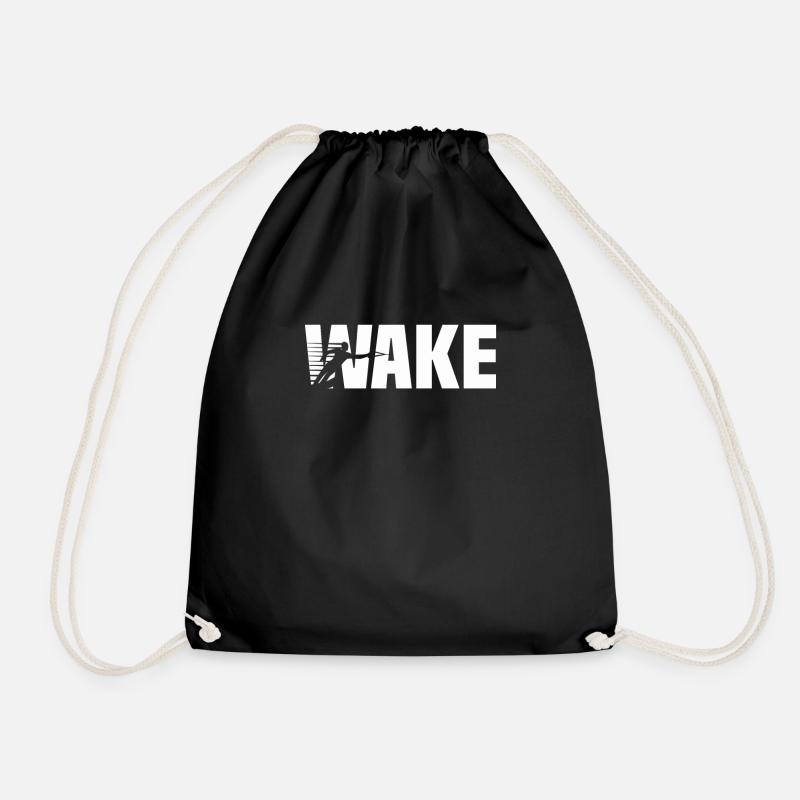 Wakeboarding Wakeboard Wake Wassersport Surfer - Turnbeutel - Schwarz