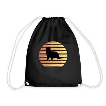 Loutres - Sac de sport léger - noir - Devant