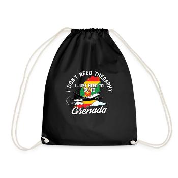 Grenada flag I Grenada Souvenirs - Drawstring Bag - black - Front