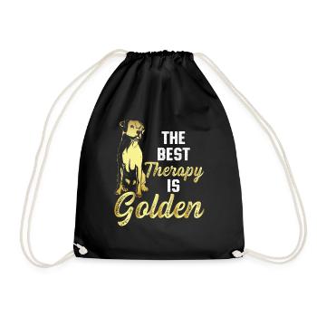 Golden Retriever - Turnbeutel - Schwarz - Vorne