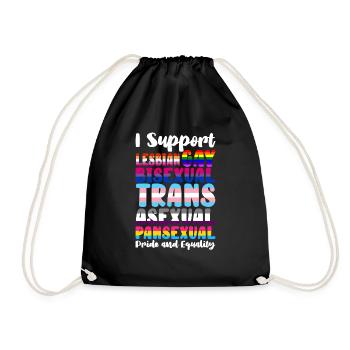 LGBT - Turnbeutel - Schwarz - Vorne