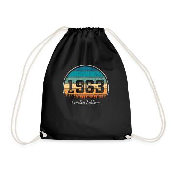 Vintage 1963 Limited Edition Retro - Drawstring Bag - black - Front