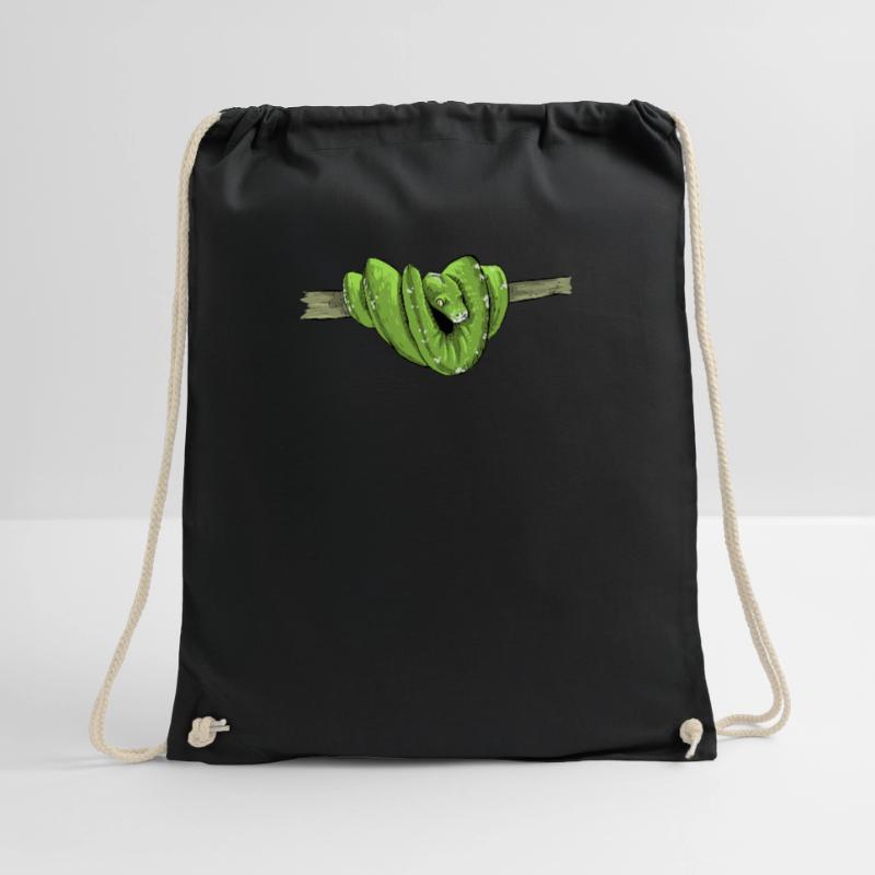 Morelia Viridis I Green Tree Python Snake Phyton Drawstring Bag