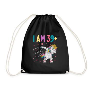 40 ans de licorne J’ai 39 ans+ 40 ans - Sac de sport léger - noir - Devant