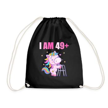 50 ans de licorne J’ai 49 ans+ 50 ans - Sac de sport léger - noir - Devant