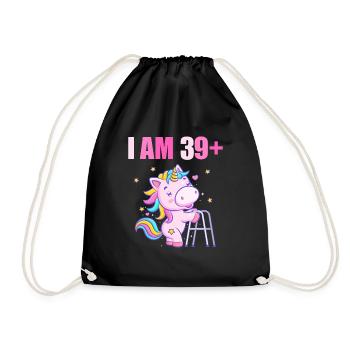 40 ans de licorne J’ai 39 ans+ 40 ans - Sac de sport léger - noir - Devant