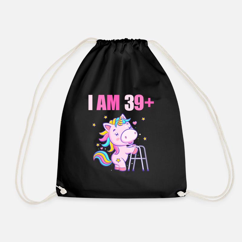40 ans de licorne J’ai 39 ans+ 40 ans - Sac de sport léger - noir