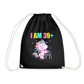 40 ans de licorne J’ai 39 ans+ 40 ans - Sac de sport léger - noir - Devant