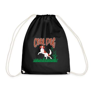 Cool chien, kooïïen de jouer - Sac de sport léger - noir - Devant