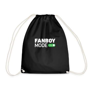 Fanboy-Modus ein - Geek - Turnbeutel - Schwarz - Vorne