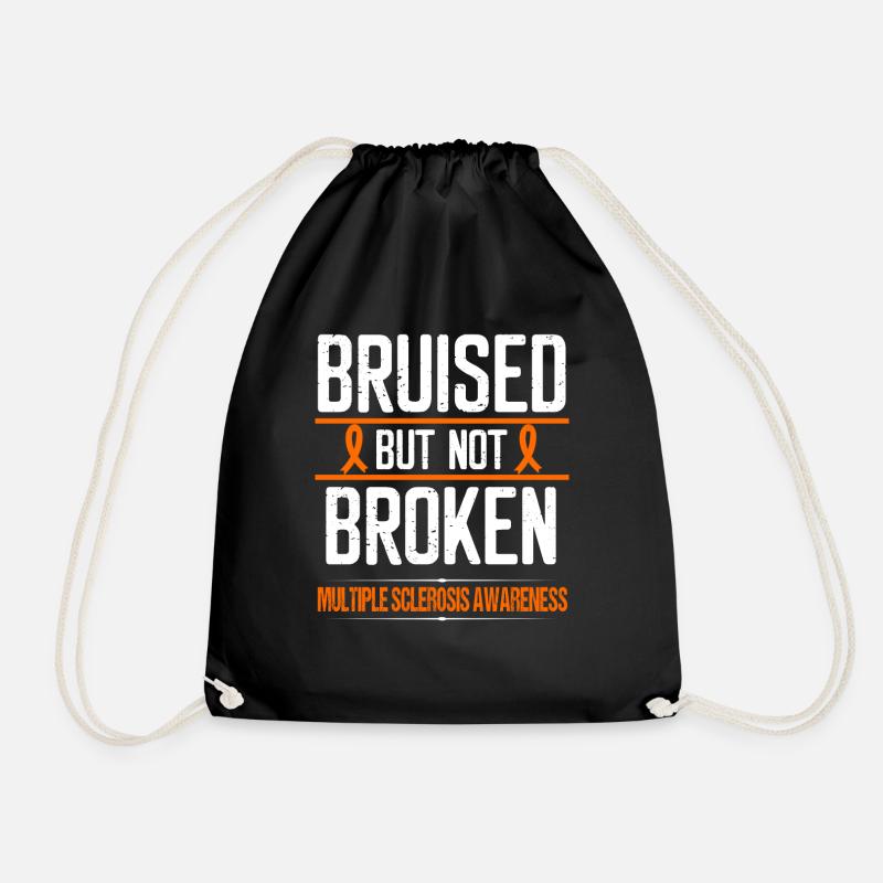 Multiple Sclerosis Awareness Ribbon not Broken MS - Turnbeutel - Schwarz