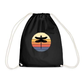 Libelle insecte nature - Sac de sport léger - noir - Devant