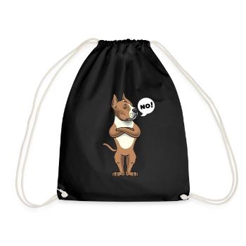 Chien têtu de l'American Staffordshire Terrier - Sac de sport léger - noir - Devant