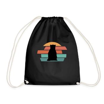 Ours Sauvage Ours brun - Sac de sport léger - noir - Devant