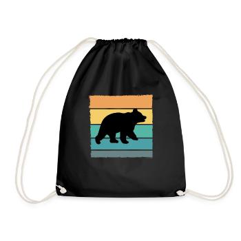 Ours Sauvage Ours brun - Sac de sport léger - noir - Devant