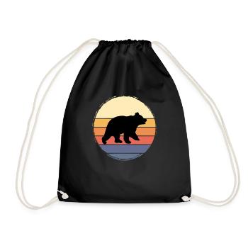Ours Sauvage Ours brun - Sac de sport léger - noir - Devant