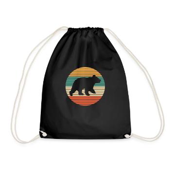 Ours Sauvage Ours brun - Sac de sport léger - noir - Devant
