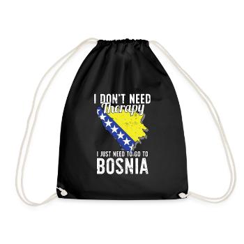 Drapeau de la Bosnie-Herzégovine I Souvenirs bosniaques - Sac de sport léger - noir - Devant