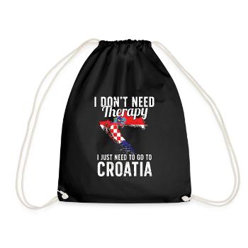 Croatia flag I Croatian souvenirs - Drawstring Bag - black - Front