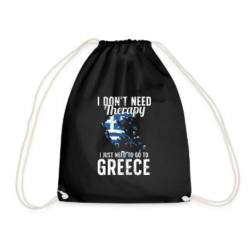 Greece flag I Greek Souvenirs - Turnbeutel - Schwarz - Vorne
