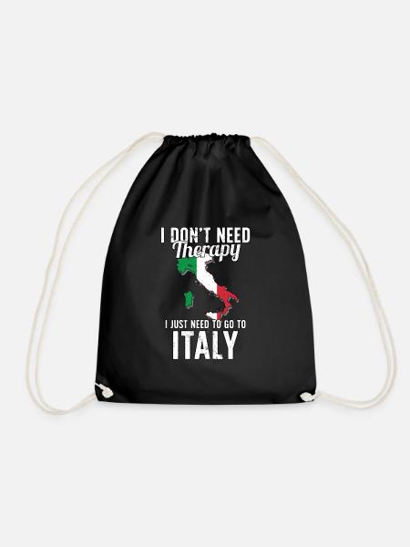 Italy flag I Italien Souvenirs - Turnbeutel - Schwarz
