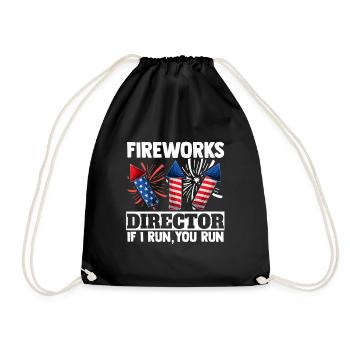 4th July Fireworks Director If I - Turnbeutel - Schwarz - Vorne