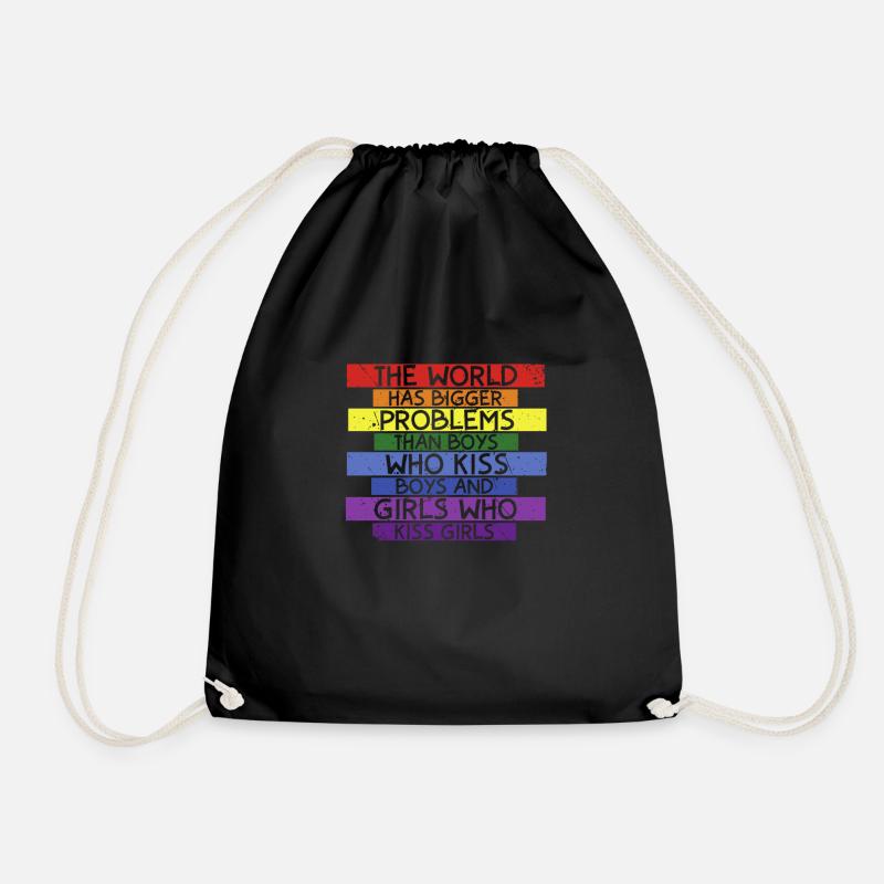 the world has bigger problems - ANTI LGBT - Turnbeutel - Schwarz