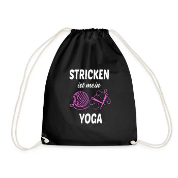 Stricken Ist Mein Yoga Näherin Häkeln Faden - Turnbeutel - Schwarz - Vorne