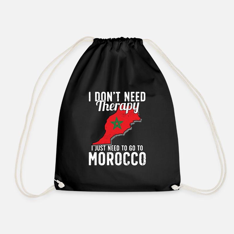 Morocco flag I Moroccan Souvenirs - Turnbeutel - Schwarz