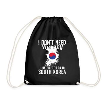 South Korea flag I South Korean Souvenirs - Drawstring Bag - black - Front