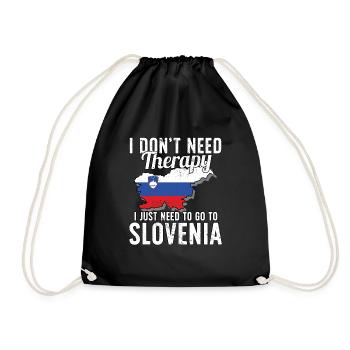 Slovenia flag I Slovenian Souvenirs - Turnbeutel - Schwarz - Vorne