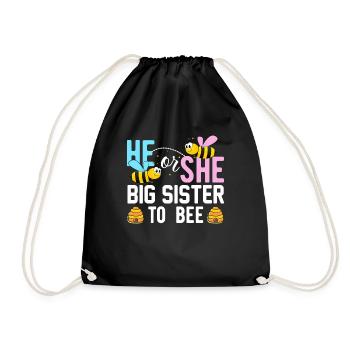 Rose Or Blue Gender Reveal Baby Party Soeur - Sac de sport léger - noir - Devant