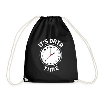 Data Engineering Data Analytics It's Data Time - Drawstring Bag - black - Front
