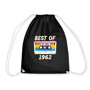 Best of 1962 Rétro Vintage Music Cassette Mixtape - Sac de sport léger - noir - Devant