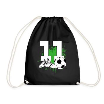 11e anniversaire 11 ans footballeur - Sac de sport léger - noir - Devant