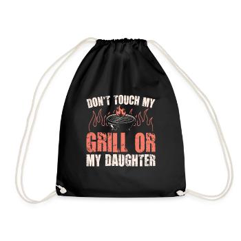 Dont Touch My Grill Or My Daughter Funny BBQ - Sac de sport léger - noir - Devant