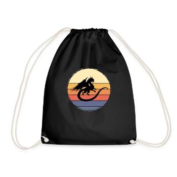 Dragons Créatures fabuleuses Lézard - Sac de sport léger - noir - Devant