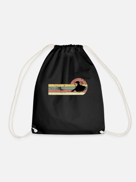Hoopoe bird nature protection - Drawstring Bag - black