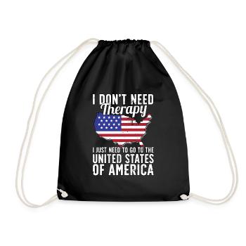 USA flag I American Souvenirs - Drawstring Bag - black - Front