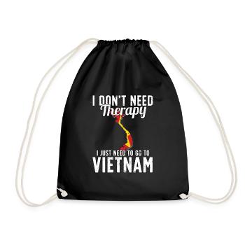 Vietnam flag I Vietnamese Souvenirs - Turnbeutel - Schwarz - Vorne