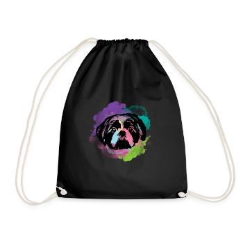 Dog Lover I Splash Art Shih Tzu - Sac de sport léger - noir - Devant