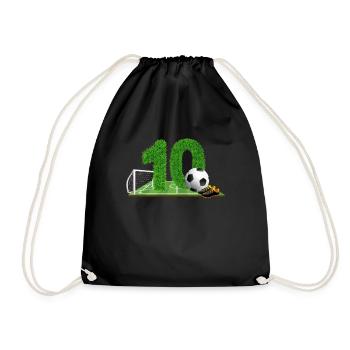 10e anniversaire 10 ans footballeur - Sac de sport léger - noir - Devant