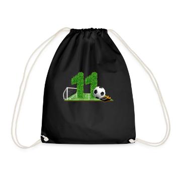 11e anniversaire 11 ans footballeur - Sac de sport léger - noir - Devant